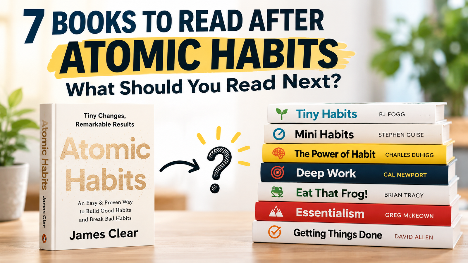 7 books to read after Atomic Habits, including Tiny Habits, Deep Work, Essentialism and Getting Things Done